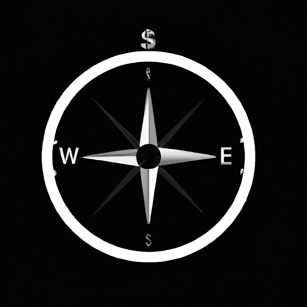 Minimal compass icon representing guidance