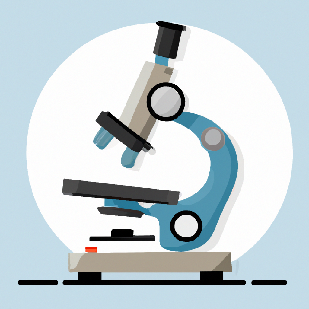 Minimal microscope icon symbolizing research